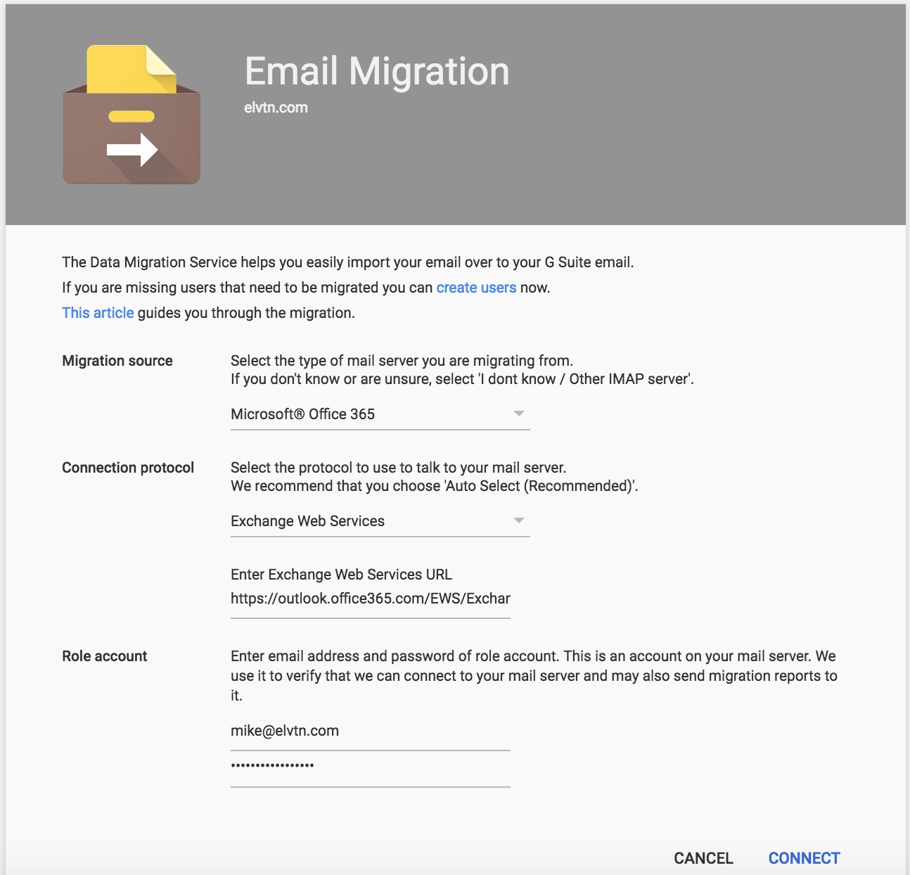 data migration options when migrating data from office 365 to g suite